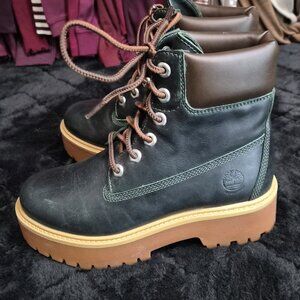 Timberland Dark Green Platform Boots